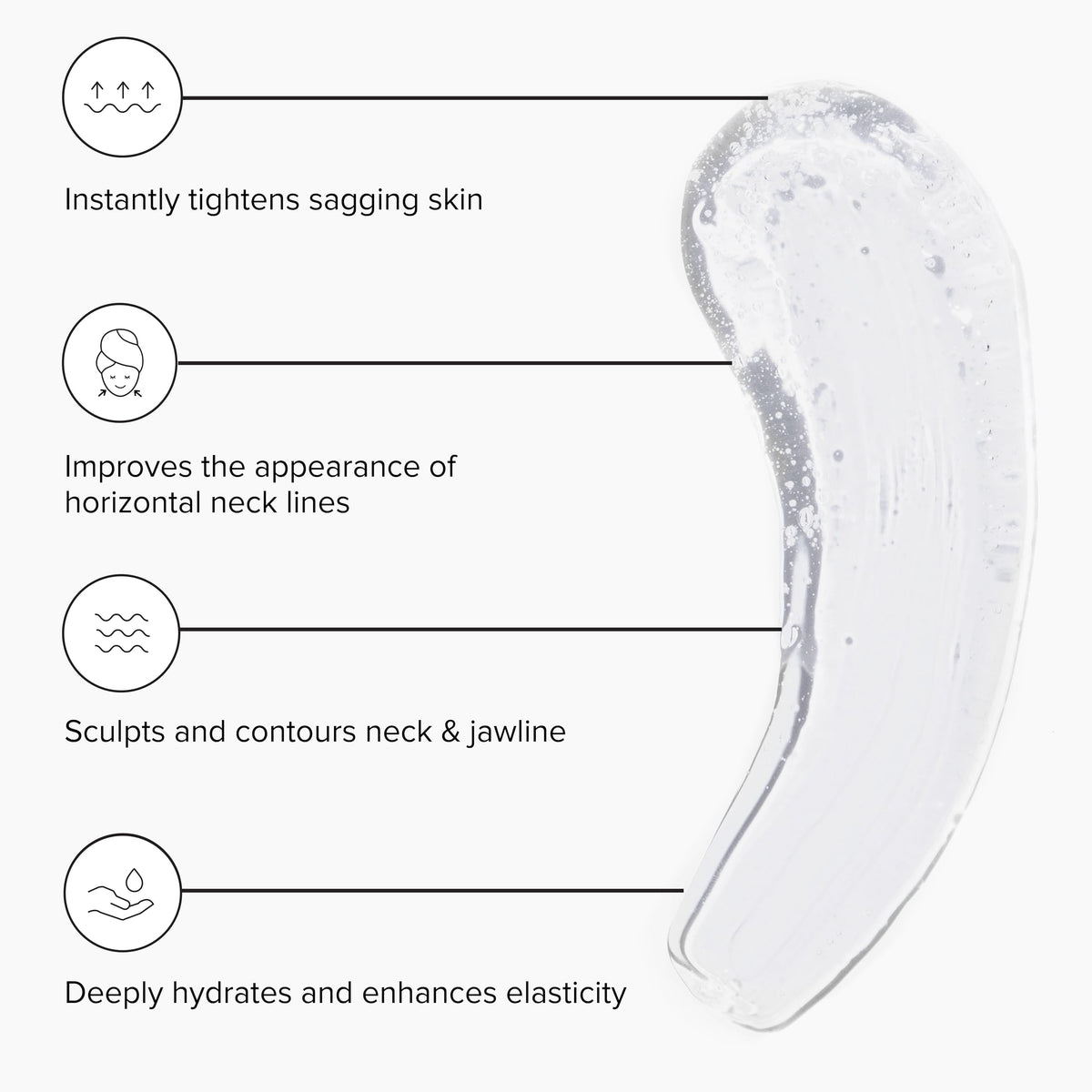 DRMTLGY serum texture on fingertip showing lightweight hydration and quick absorption