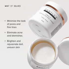 DRMTLGY label listing glycolic lactic and salicylic acids for ingredient clarity