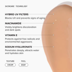 DRMTLGY applying tinted moisturizer with fingers for quick routine