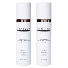 DRMTLGY front packaging showing two tubes and product benefit