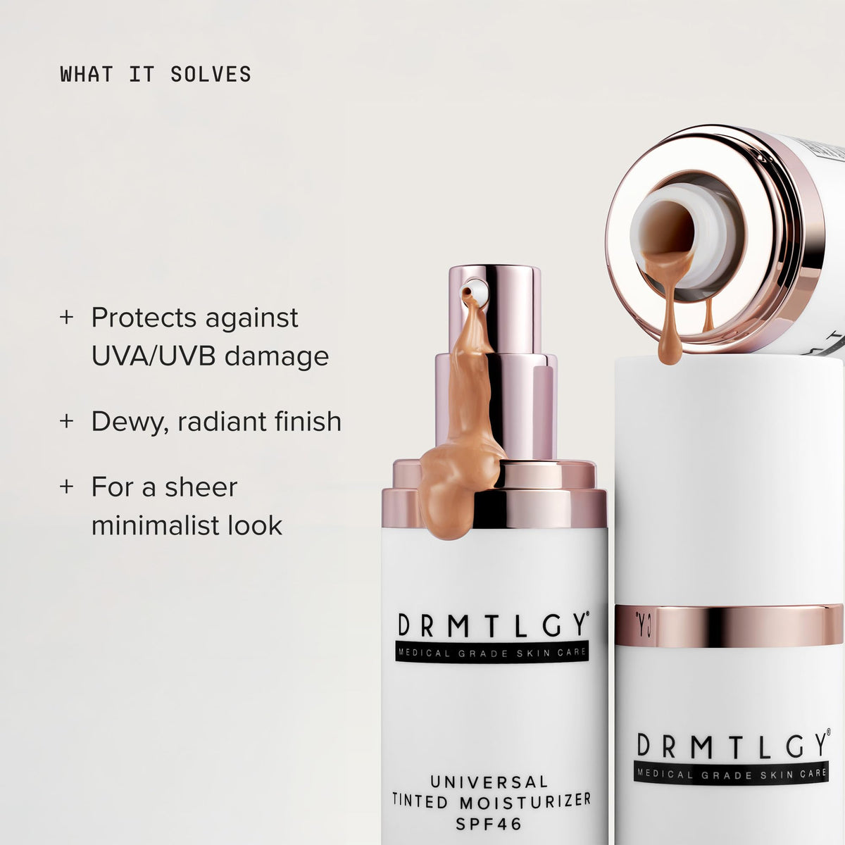 DRMTLGY dispenser pumping dewy texture for controlled daily use