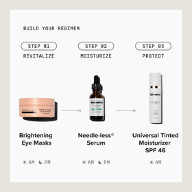 DRMTLGY applied under foundation to show seamless layering benefit