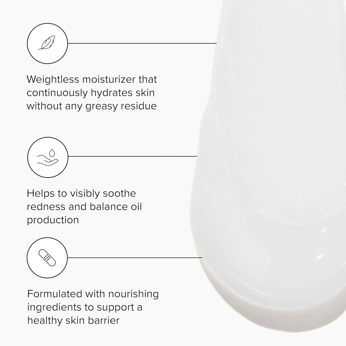 DRMTLGY close-up of cream texture highlighting lightweight hydration