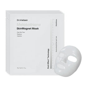 Dr.nineteen front packaging showing mask sachet and brand, highlights comprehensive care