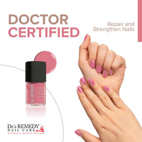 Dr.'s Remedy bottle labels close-up highlighting ingredients and clean formulation benefit