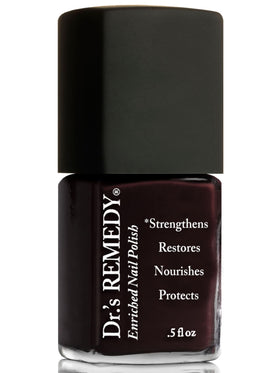 Dr.'s Remedy bottle front packaging shows brazen black cherry and non-toxic benefit