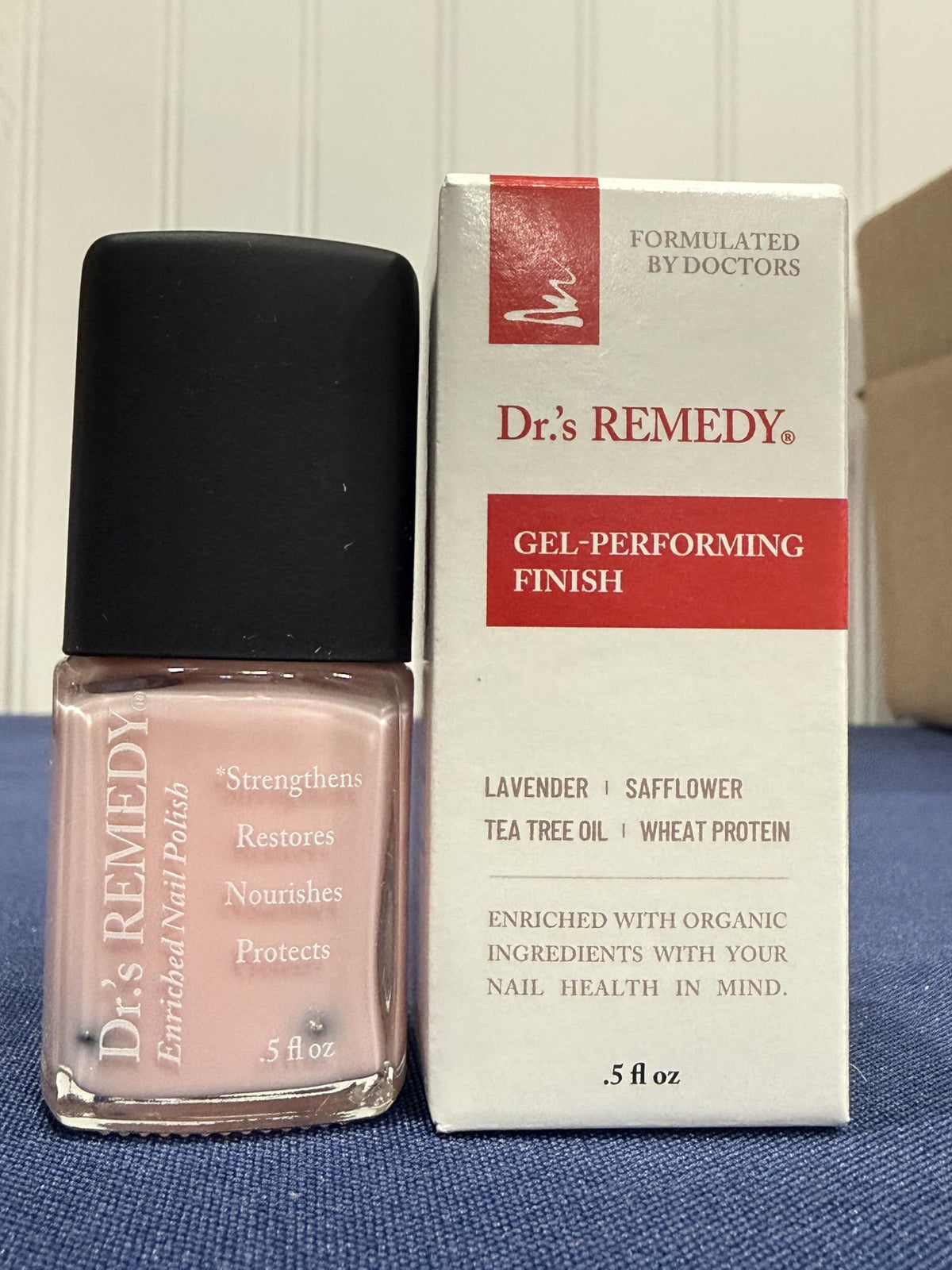 Dr.'s Remedy brush applying smooth stroke for even coverage