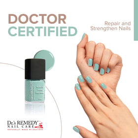 Dr.'s Remedy brush spreading polish delivering smooth even application benefit
