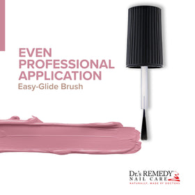 Dr.'s Remedy brush applying polish on nail demonstrating smooth coverage benefit