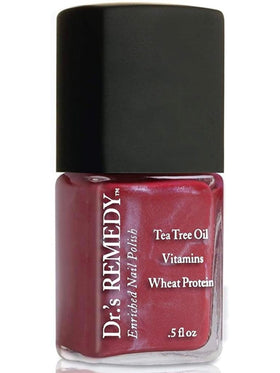 Dr.'s Remedy bottle front view showing cherry shade and clean formula benefit