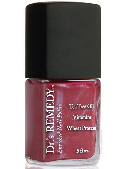Dr.'s Remedy bottle front view showing cherry shade and clean formula benefit