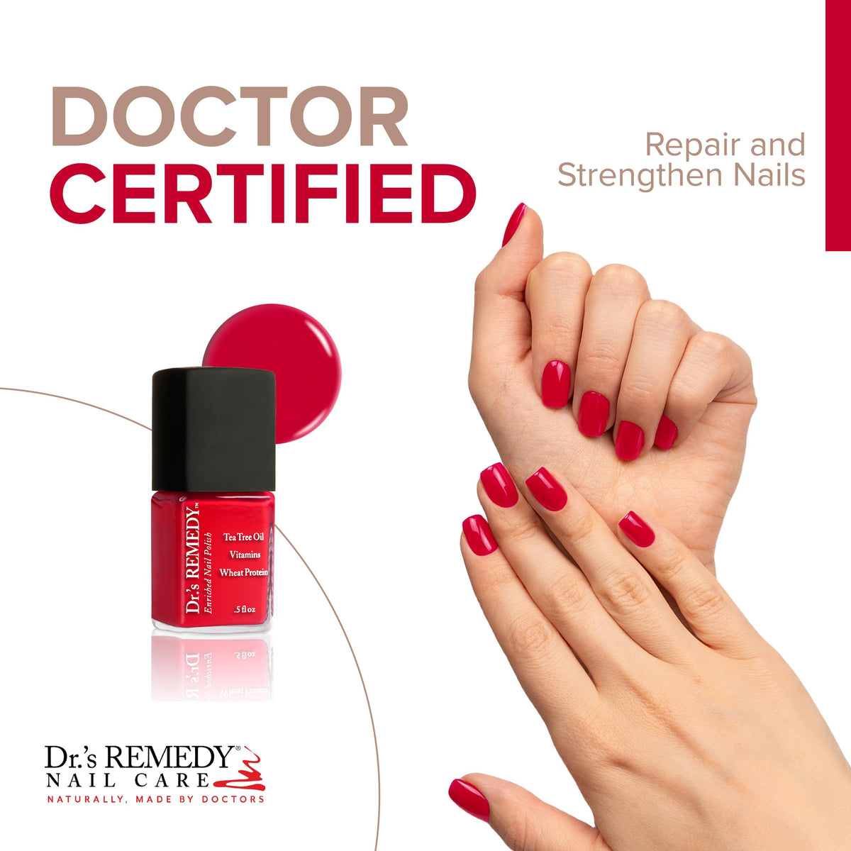 Dr.'s Remedy label detail highlighting ingredients and doctor-formulated benefit