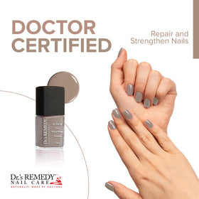 Dr.'s Remedy brush stroke of Cozy Cafe demonstrating smooth application benefit