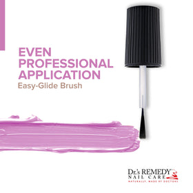 Dr.'s Remedy polish applied on hands in lifestyle scene showing durable color benefit