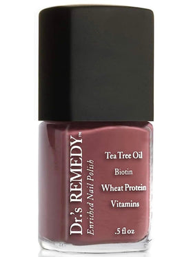 Dr.'s Remedy MELLOW Mauve front bottle view showing neutral mauve color and clean formula