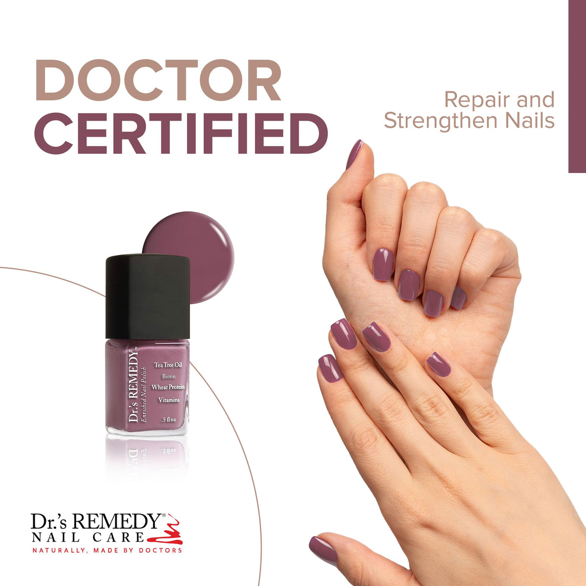 Dr.'s Remedy brush applying mindful mulberry for smooth, even coverage benefit