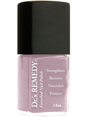 Dr.'s Remedy bottle front view of Opulent Orchid showing rich purple and labeling benefit