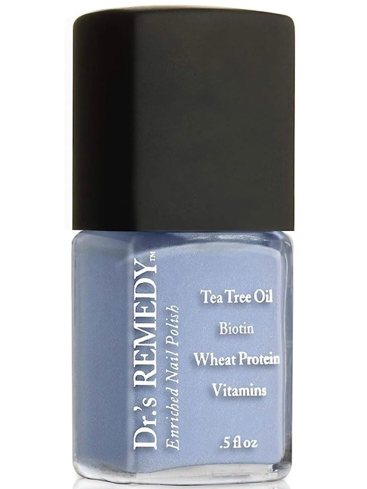 Dr.'s Remedy bottle front packaging showing periwinkle gloss and brand clarity
