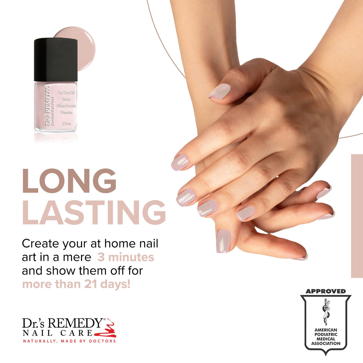 Dr.'s Remedy close-up polish texture highlighting glossy finish benefit