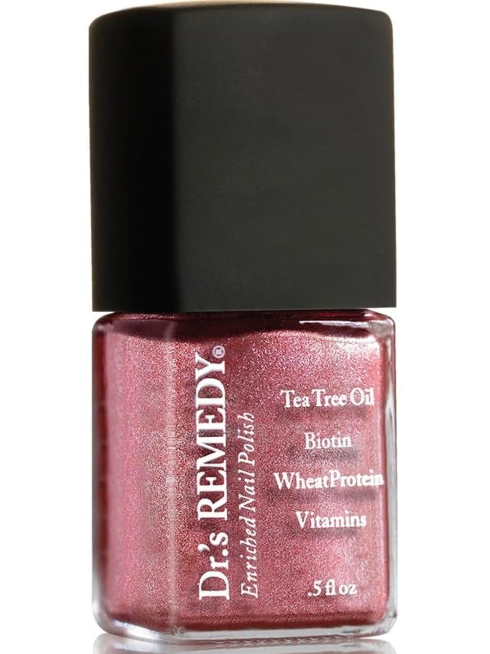 Dr.'s Remedy front packaging showing reflective rose polish and brand clarity