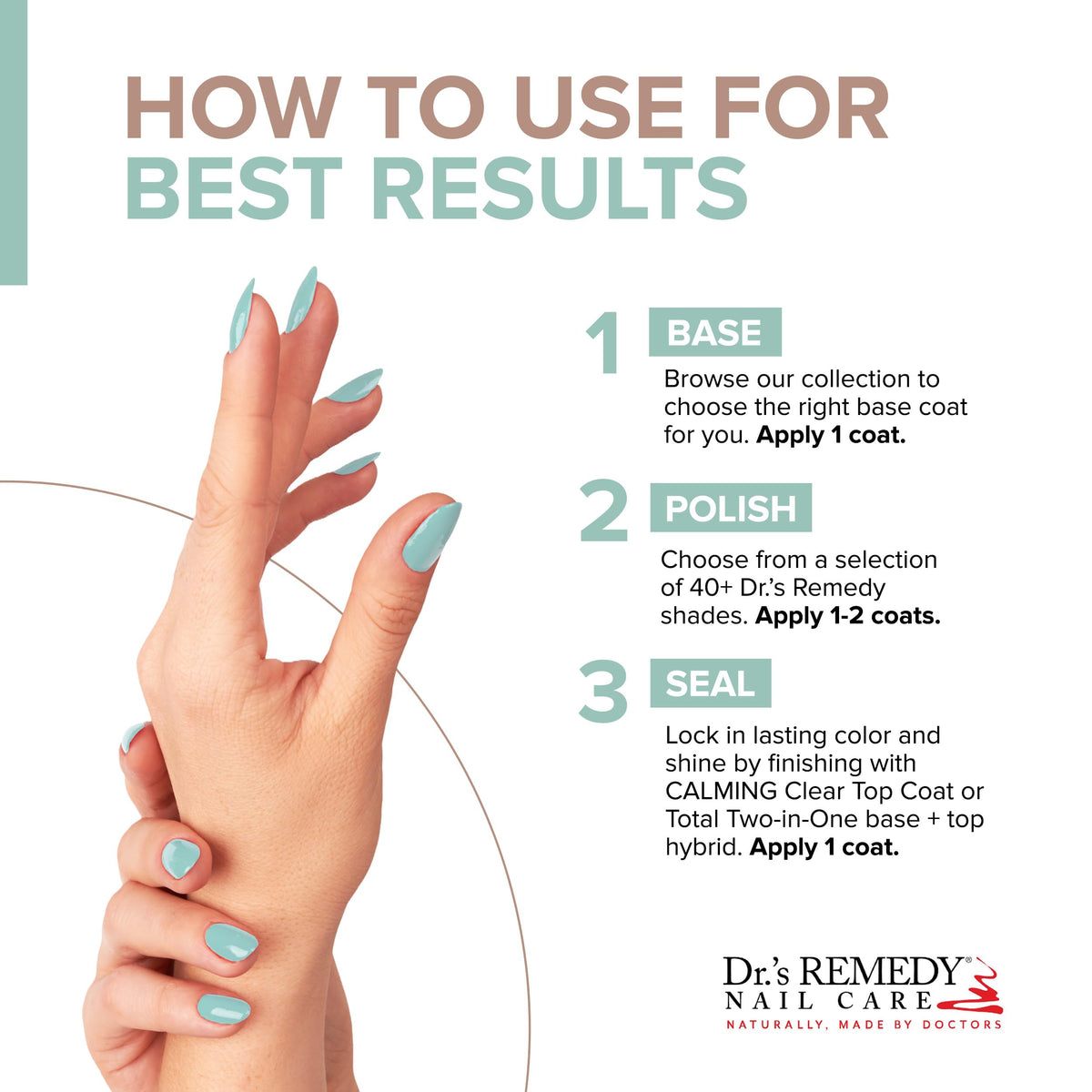 Dr.'s Remedy bottle next to coin showing compact size and travel-friendly benefit