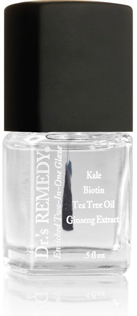 Dr.'s Remedy TOTAL Two-in-One bottle close-up highlighting strengthening formula