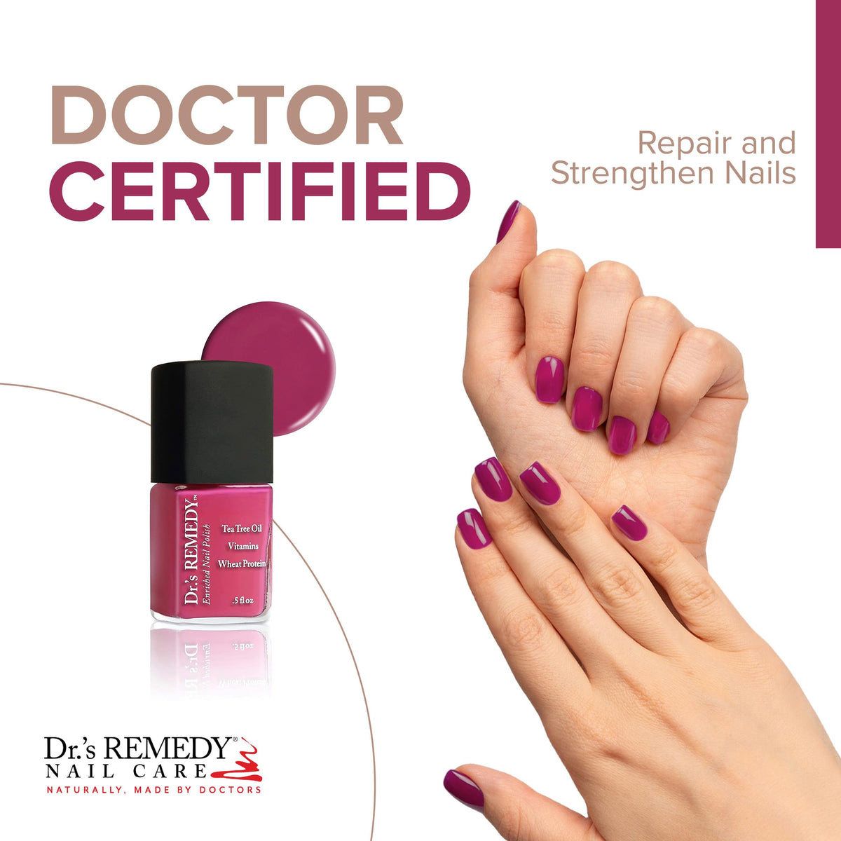 Dr.'s Remedy TOTAL glaze close-up brush and glossy texture benefit: quick-dry shine