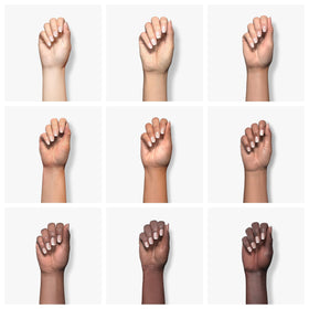 Dr.'s Remedy before and after nails showing stronger, shinier natural nails