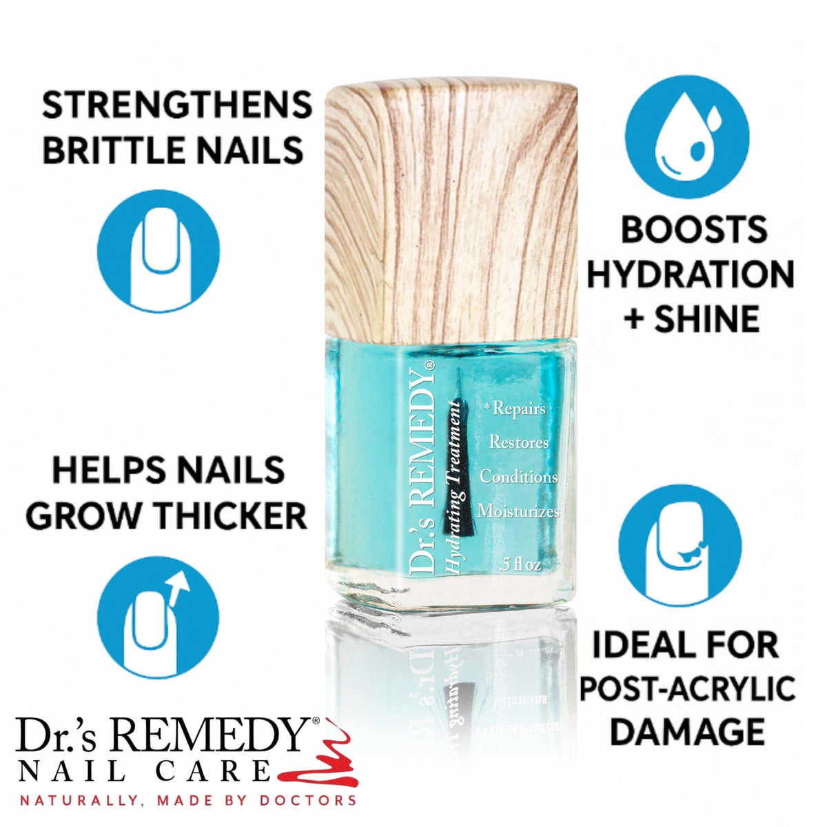 Dr.'s Remedy trio staged on a vanity with towels portraying a calming routine and salon-quality care