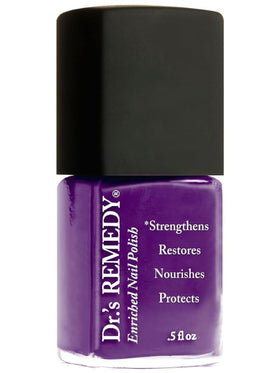Dr.'s Remedy front packaging showing VIVACIOUS Violet bottle and benefits