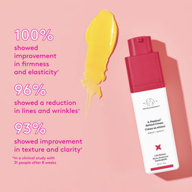 Drunk Elephant jar opened to reveal rich retinol cream texture for smooth skin