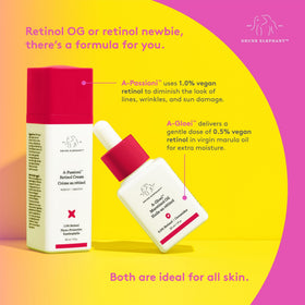 Drunk Elephant 30 ml bottle next to common items showing compact travel-friendly size