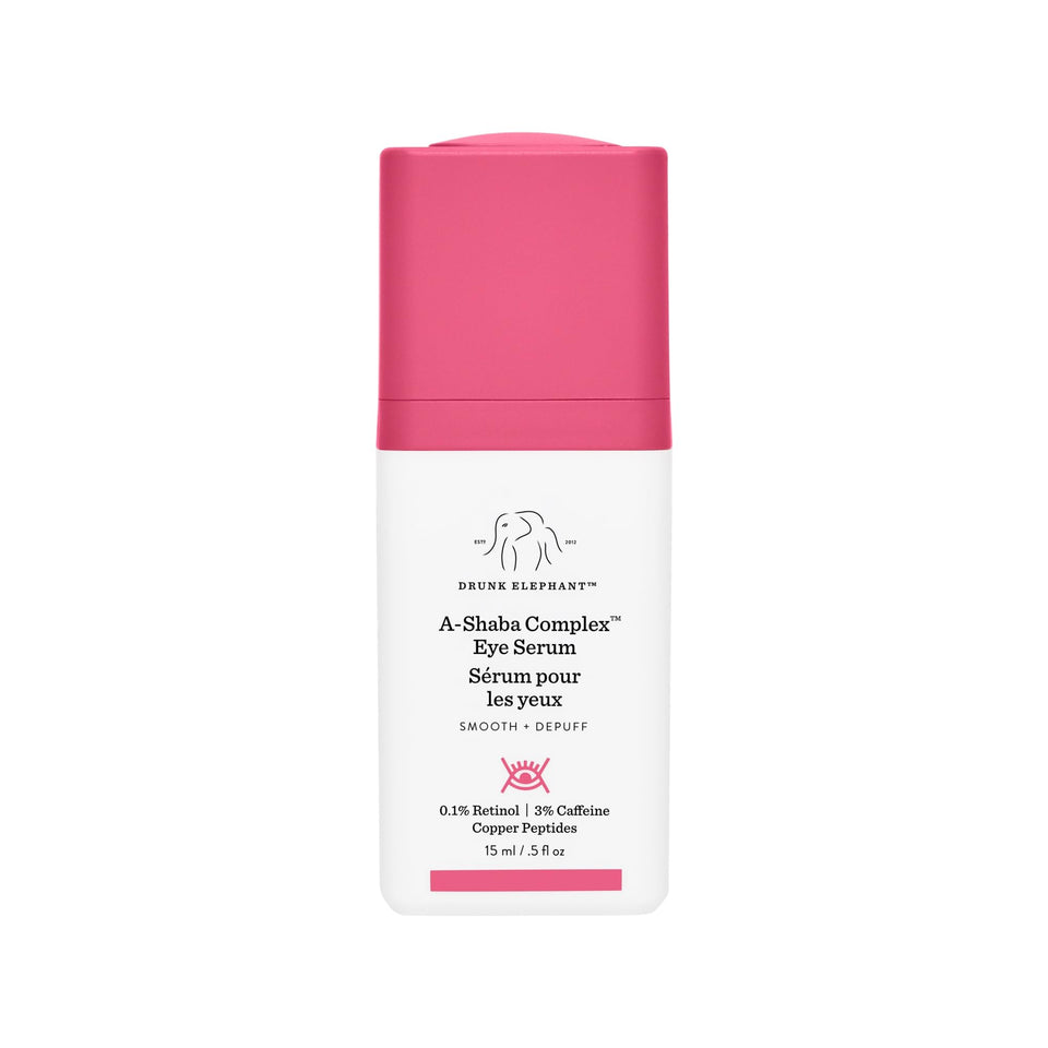 Drunk Elephant front packaging view showing bottle and benefits