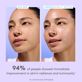 Drunk Elephant Amino Rain applied on hand to show quick absorption and plumping benefit