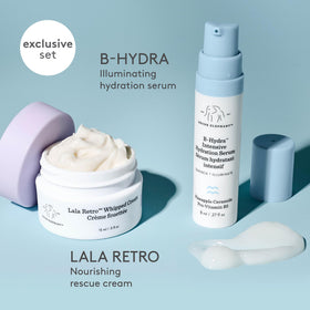 Drunk Elephant B‑Hydra serum pump close up highlighting precise dispensing