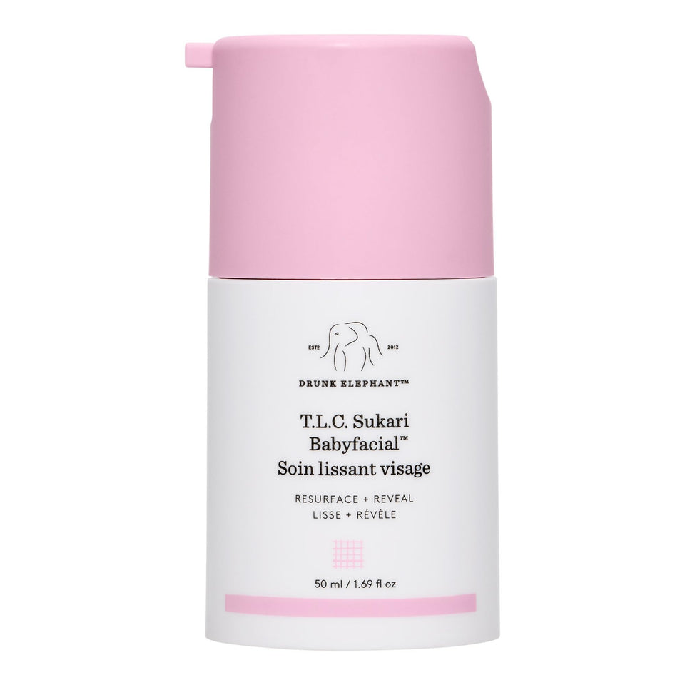 Drunk Elephant front packaging showing jar and clear branding for recognition
