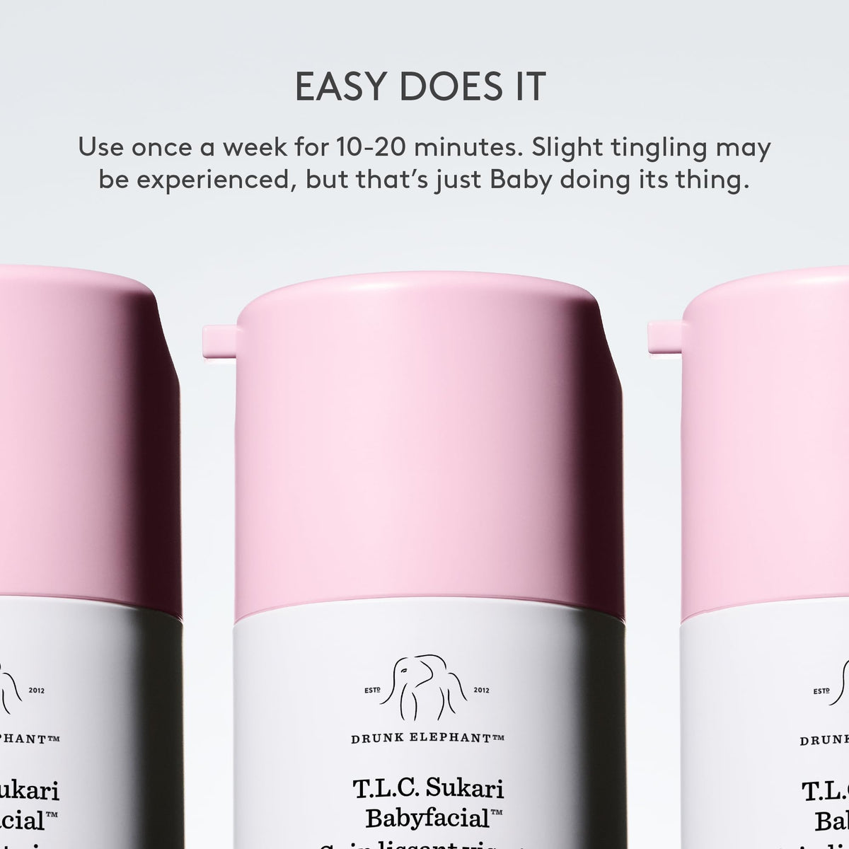 Drunk Elephant 50ml beside a coin for scale to show actual product size