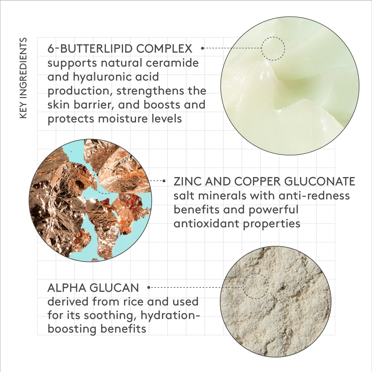 Drunk Elephant ingredient close-up highlighting butter complex and soothing actives