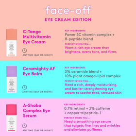 Drunk Elephant eye cream staged in bathroom routine showing daily-use benefit
