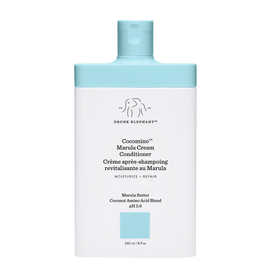 Drunk Elephant front packaging showing bottle and product name with clear benefit