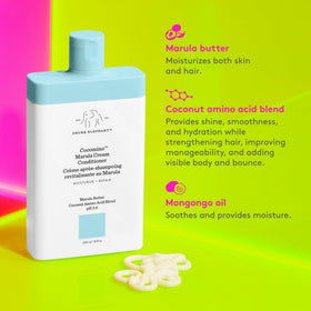 Drunk Elephant label close-up listing key ingredients for informed ingredient benefits
