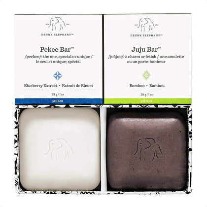 Drunk Elephant front packaging showing both bars and travel-friendly design
