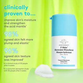 Drunk Elephant gel-cream texture close-up showing lightweight finish and quick absorption