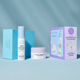 Drunk Elephant ingredient flatlay with ceramides and oils showing barrier support