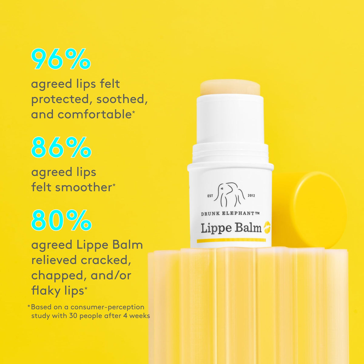 Drunk Elephant open tube displaying creamy texture for immediate hydration benefit