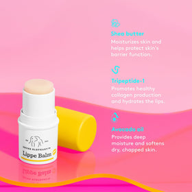 Drunk Elephant lippe beside a coin showing size and portability benefit for travel