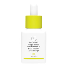 Drunk Elephant front bottle shot showing elegant packaging and clean formula benefit