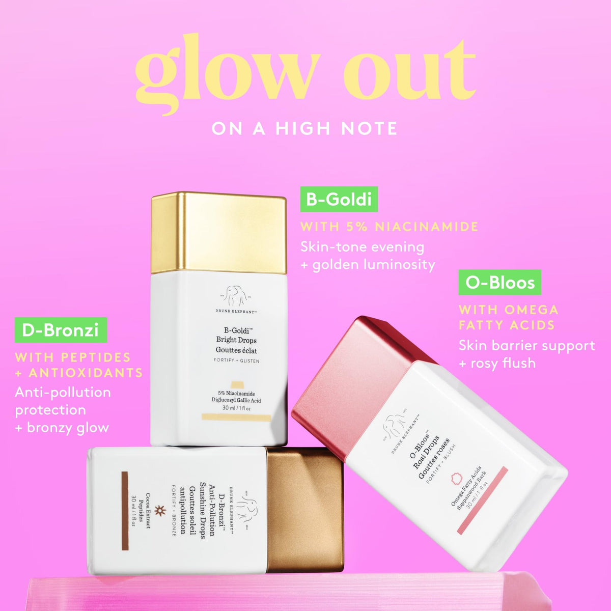 Drunk Elephant applied to model cheek showing subtle rosy finish benefit