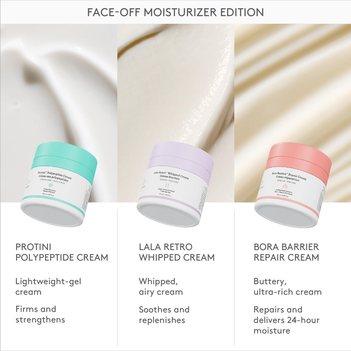 Drunk Elephant Protini refill packaging highlighting sustainable refill option