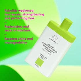 Drunk Elephant Silkamino pump dispensing lightweight milk texture for easy styling